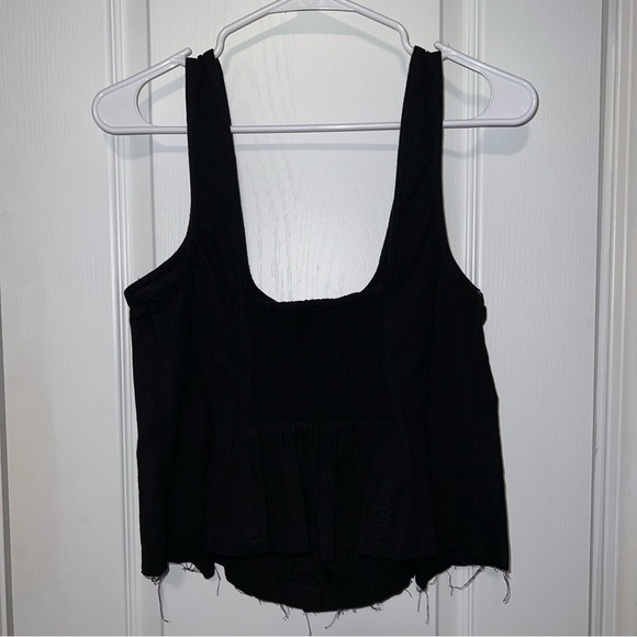 Free People Black Cropped Shirt Women's Size XS - Picture 5 of 6